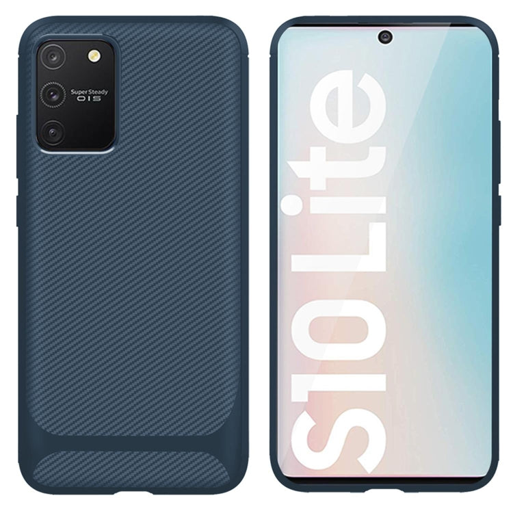 For Galaxy S10 Lite / M80s / A91 Carbon Fiber Texture Shockproof TPU Protective Case