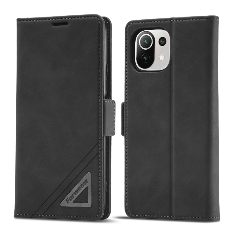 For Xiaomi Mi 11 Lite Forwenw Dual-side Buckle Leather Phone Case