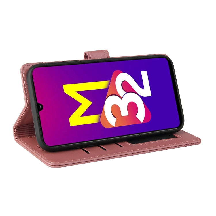 For Samsung Galaxy M32 GQUTROBE Skin Feel Magnetic Leather Phone Case