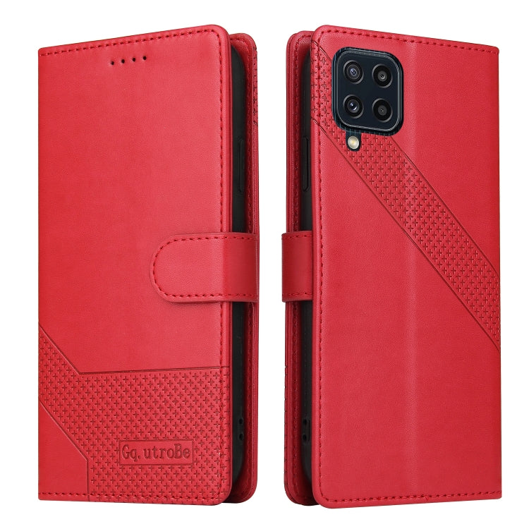 For Samsung Galaxy M32 GQUTROBE Skin Feel Magnetic Leather Phone Case
