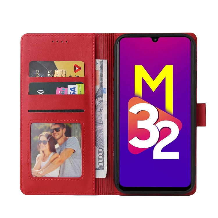 For Samsung Galaxy M32 GQUTROBE Skin Feel Magnetic Leather Phone Case