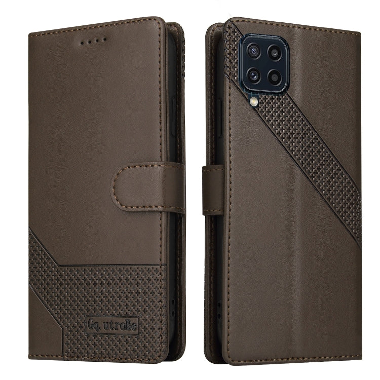 For Samsung Galaxy M32 GQUTROBE Skin Feel Magnetic Leather Phone Case
