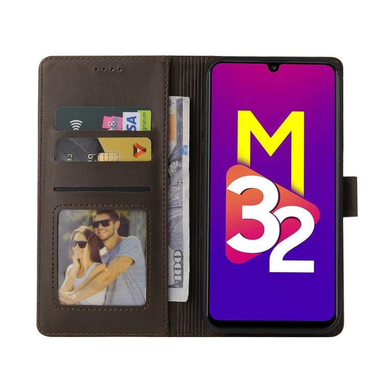 For Samsung Galaxy M32 GQUTROBE Skin Feel Magnetic Leather Phone Case