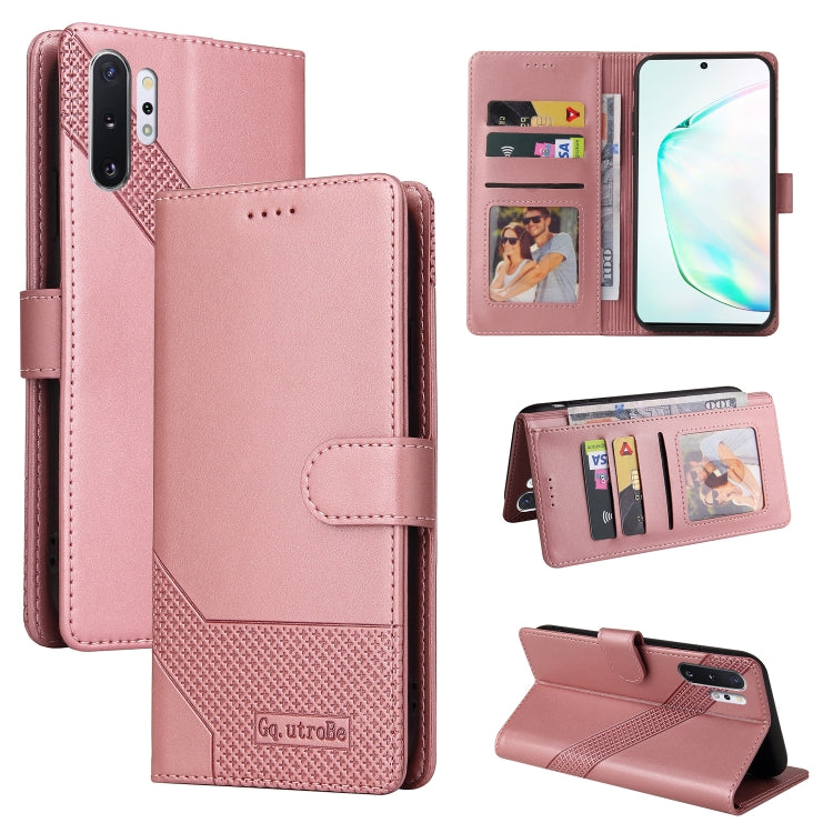 For Samsung Galaxy Note10+ GQUTROBE Skin Feel Magnetic Leather Phone Case