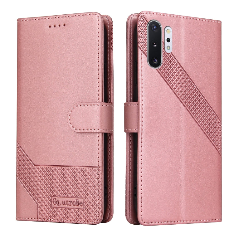 For Samsung Galaxy Note10+ GQUTROBE Skin Feel Magnetic Leather Phone Case