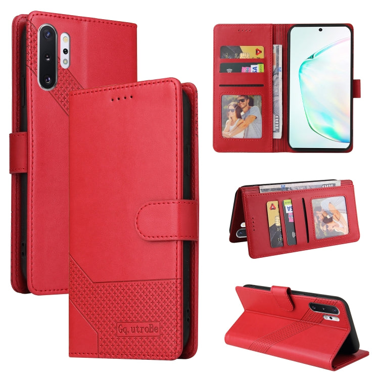 For Samsung Galaxy Note10+ GQUTROBE Skin Feel Magnetic Leather Phone Case