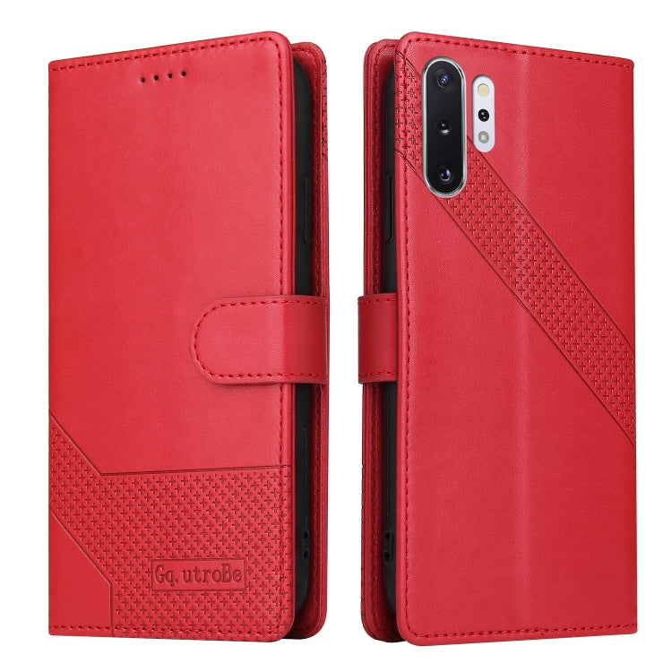 For Samsung Galaxy Note10+ GQUTROBE Skin Feel Magnetic Leather Phone Case