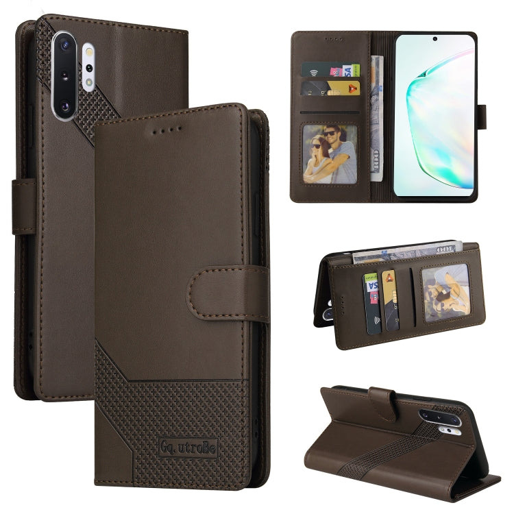For Samsung Galaxy Note10+ GQUTROBE Skin Feel Magnetic Leather Phone Case