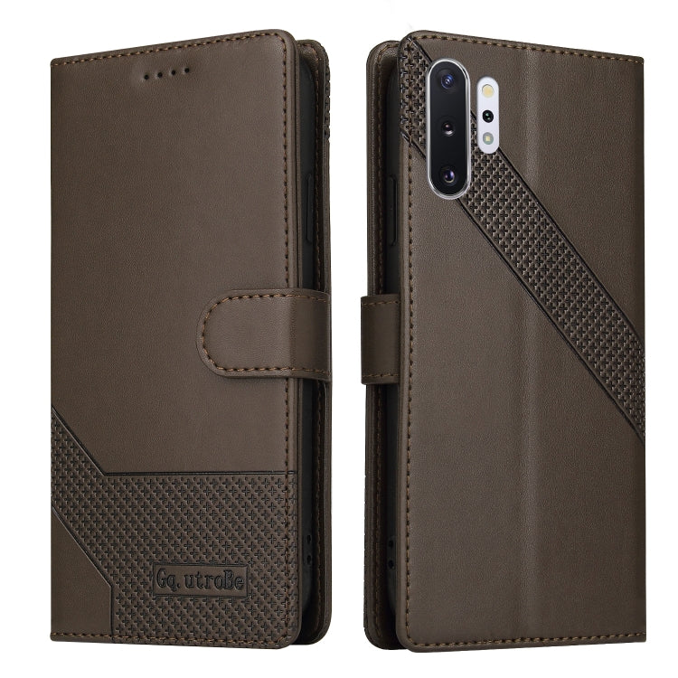 For Samsung Galaxy Note10+ GQUTROBE Skin Feel Magnetic Leather Phone Case