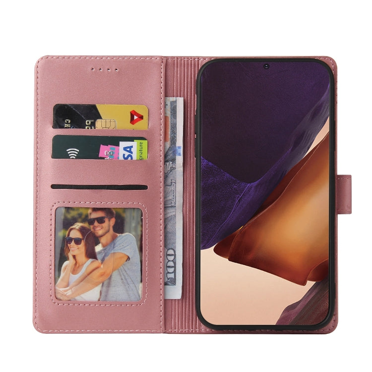 For Samsung Galaxy Note20 Ultra GQUTROBE Skin Feel Magnetic Leather Phone Case