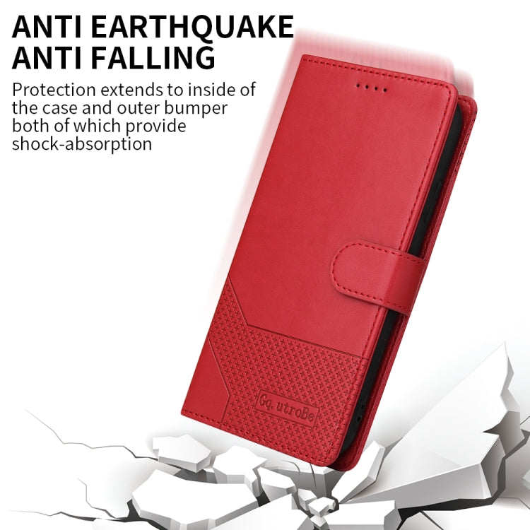 For Samsung Galaxy Note20 Ultra GQUTROBE Skin Feel Magnetic Leather Phone Case