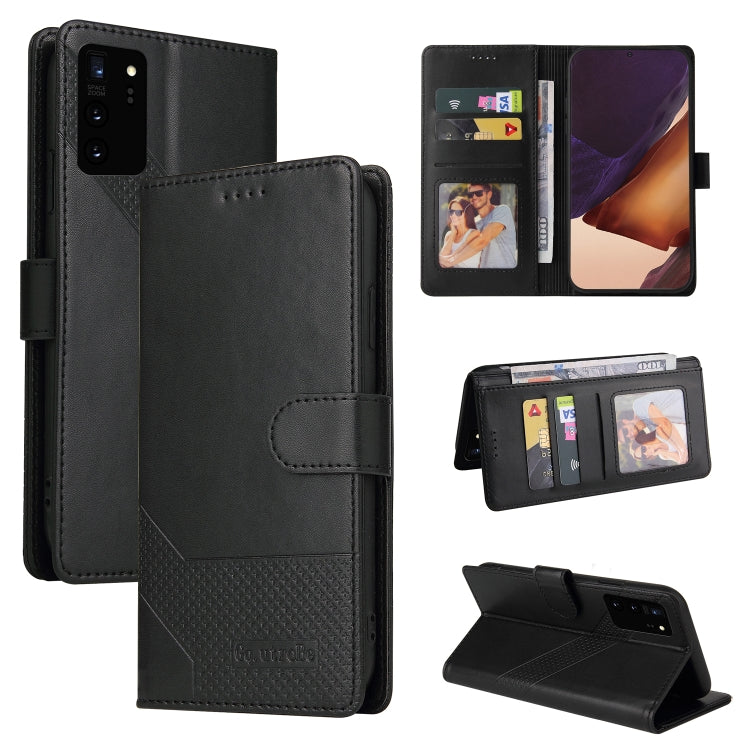 For Samsung Galaxy Note20 Ultra GQUTROBE Skin Feel Magnetic Leather Phone Case