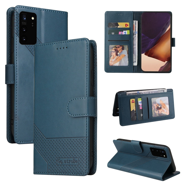 For Samsung Galaxy Note20 Ultra GQUTROBE Skin Feel Magnetic Leather Phone Case