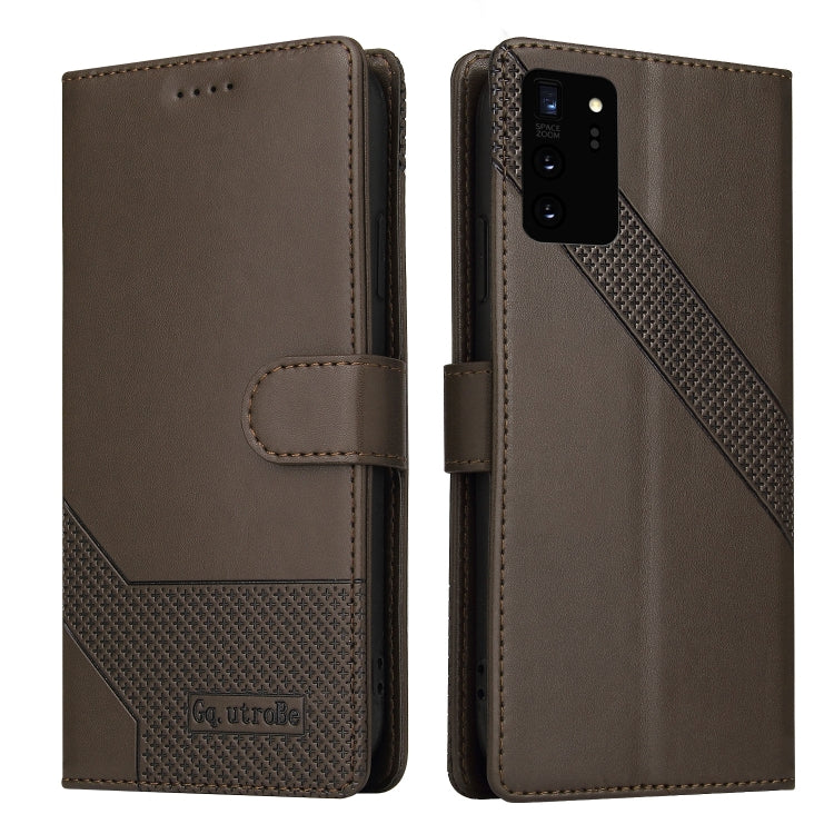 For Samsung Galaxy Note20 Ultra GQUTROBE Skin Feel Magnetic Leather Phone Case