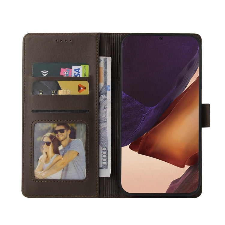 For Samsung Galaxy Note20 Ultra GQUTROBE Skin Feel Magnetic Leather Phone Case