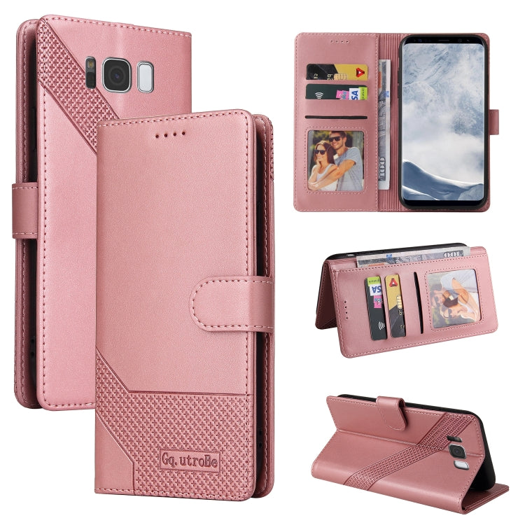 For Samsung Galaxy S8+ GQUTROBE Skin Feel Magnetic Leather Phone Case