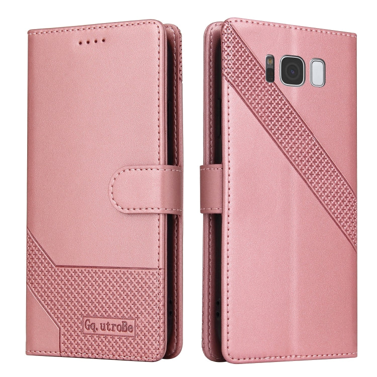 For Samsung Galaxy S8+ GQUTROBE Skin Feel Magnetic Leather Phone Case