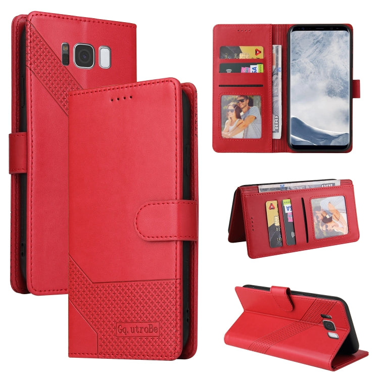 For Samsung Galaxy S8+ GQUTROBE Skin Feel Magnetic Leather Phone Case