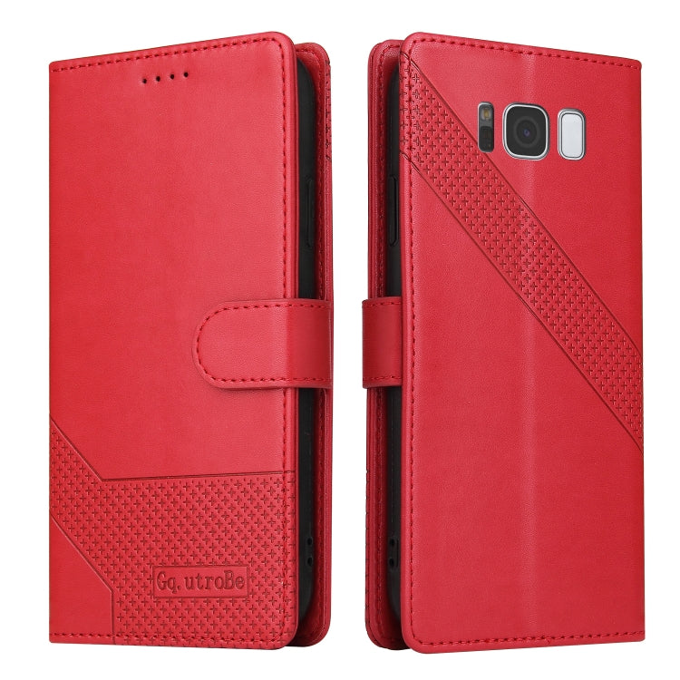 For Samsung Galaxy S8+ GQUTROBE Skin Feel Magnetic Leather Phone Case