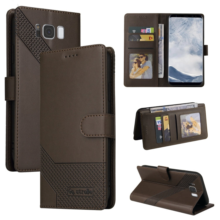 For Samsung Galaxy S8+ GQUTROBE Skin Feel Magnetic Leather Phone Case