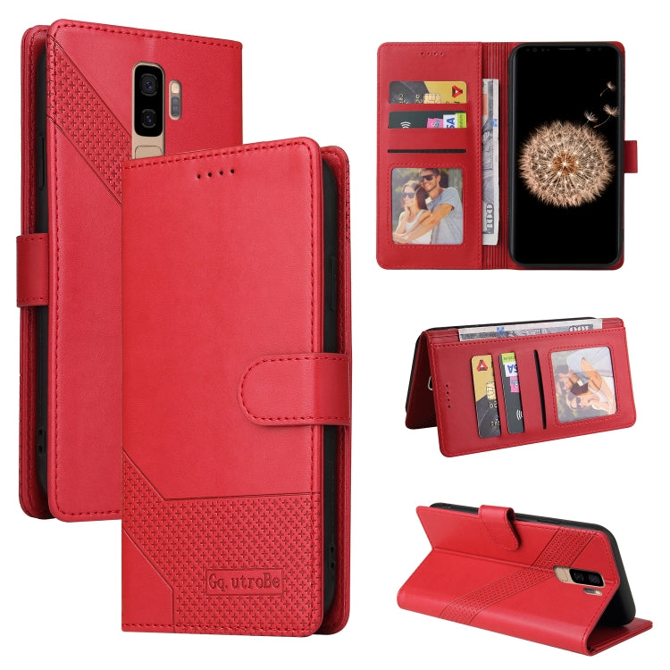 For Samsung Galaxy S9+ GQUTROBE Skin Feel Magnetic Leather Phone Case