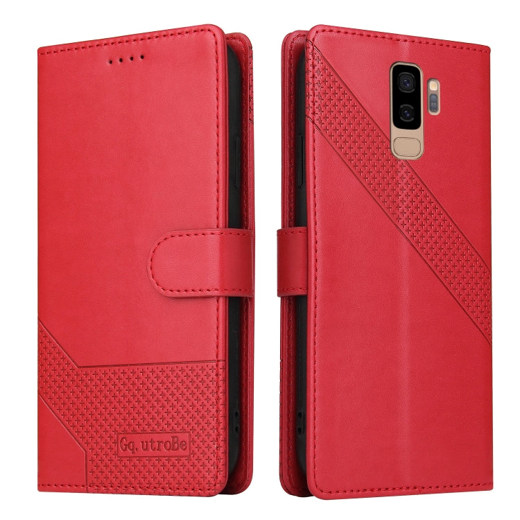 For Samsung Galaxy S9+ GQUTROBE Skin Feel Magnetic Leather Phone Case