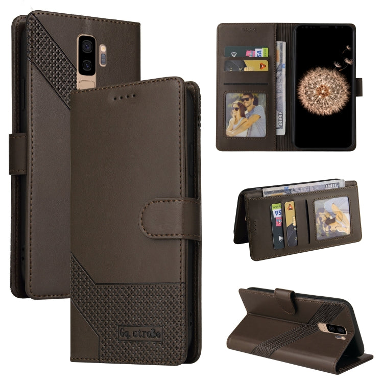 For Samsung Galaxy S9+ GQUTROBE Skin Feel Magnetic Leather Phone Case