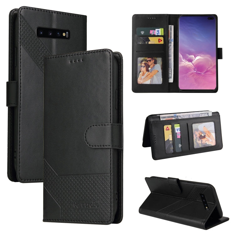 For Samsung Galaxy S10+ GQUTROBE Skin Feel Magnetic Leather Phone Case