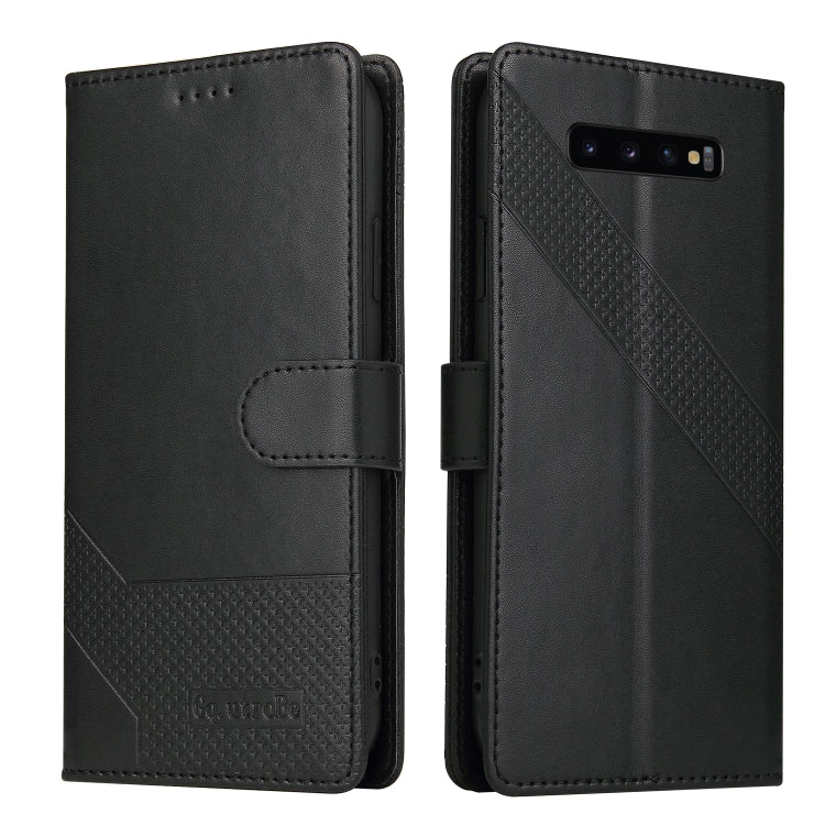 For Samsung Galaxy S10+ GQUTROBE Skin Feel Magnetic Leather Phone Case