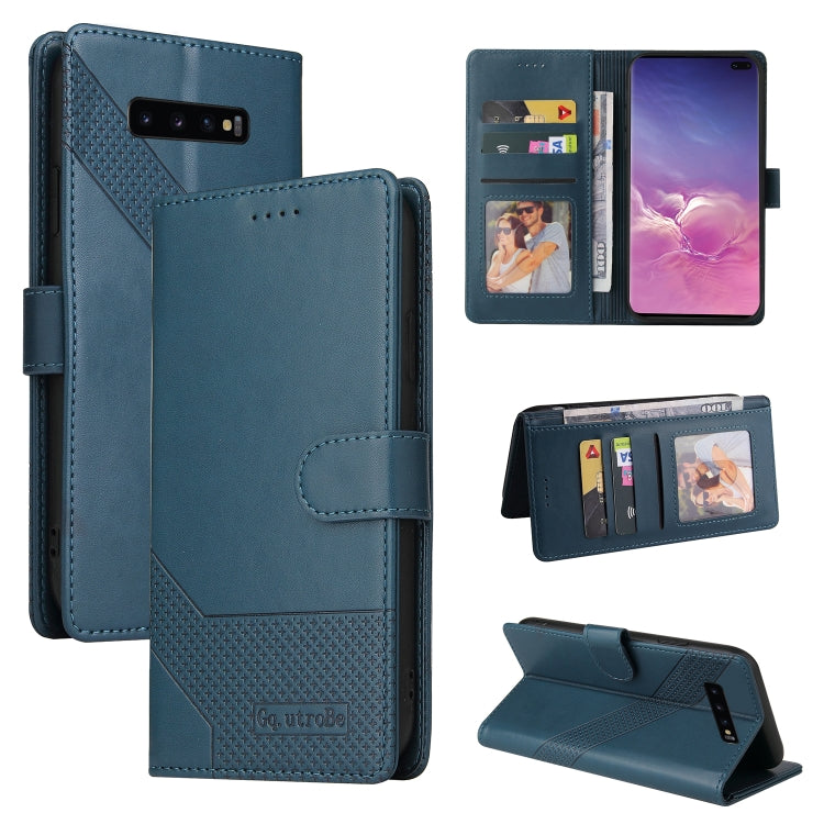 For Samsung Galaxy S10+ GQUTROBE Skin Feel Magnetic Leather Phone Case