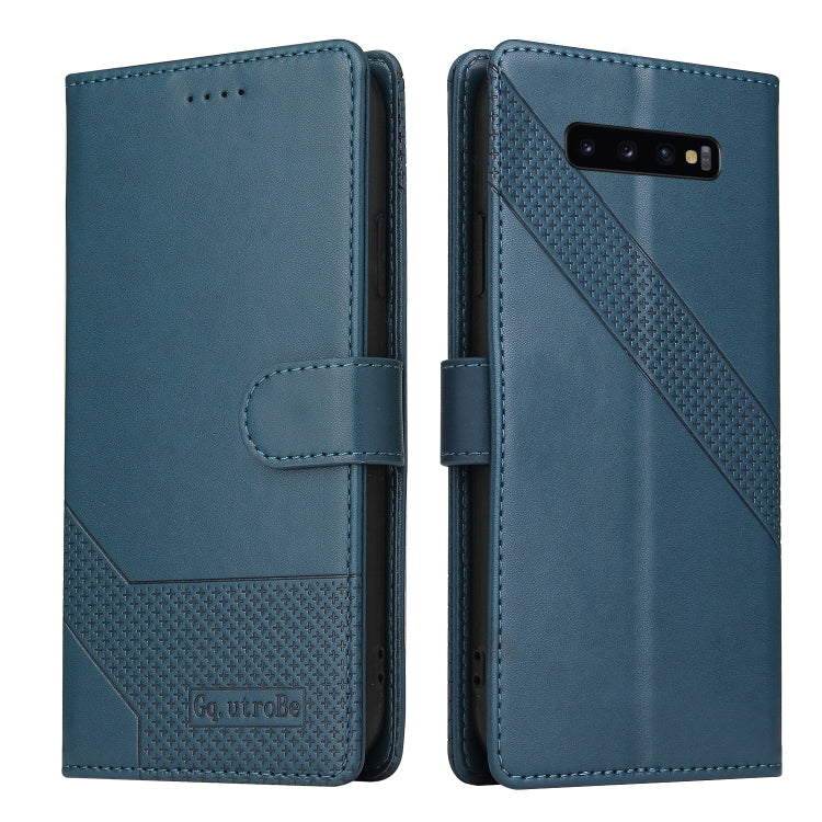 For Samsung Galaxy S10+ GQUTROBE Skin Feel Magnetic Leather Phone Case