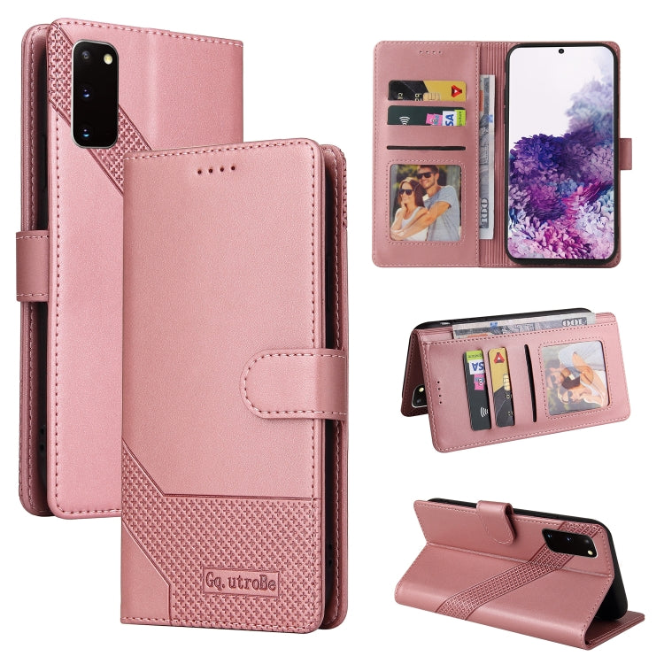 For Samsung Galaxy S20 GQUTROBE Skin Feel Magnetic Leather Phone Case