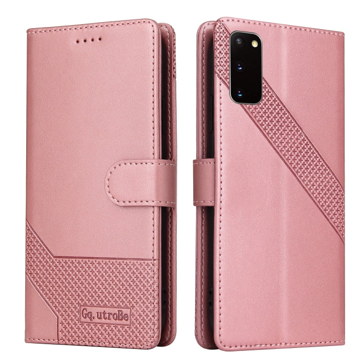 For Samsung Galaxy S20 GQUTROBE Skin Feel Magnetic Leather Phone Case