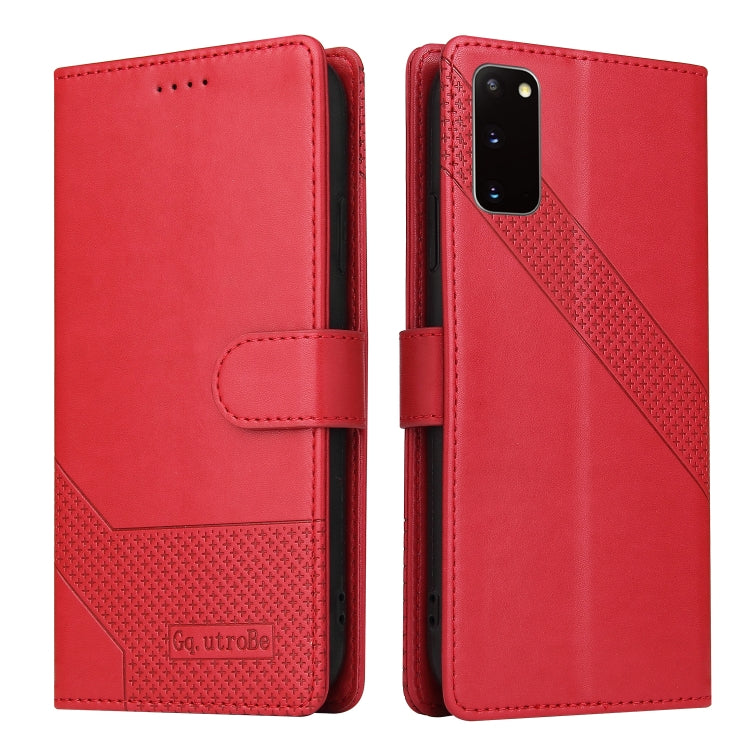 For Samsung Galaxy S20 GQUTROBE Skin Feel Magnetic Leather Phone Case