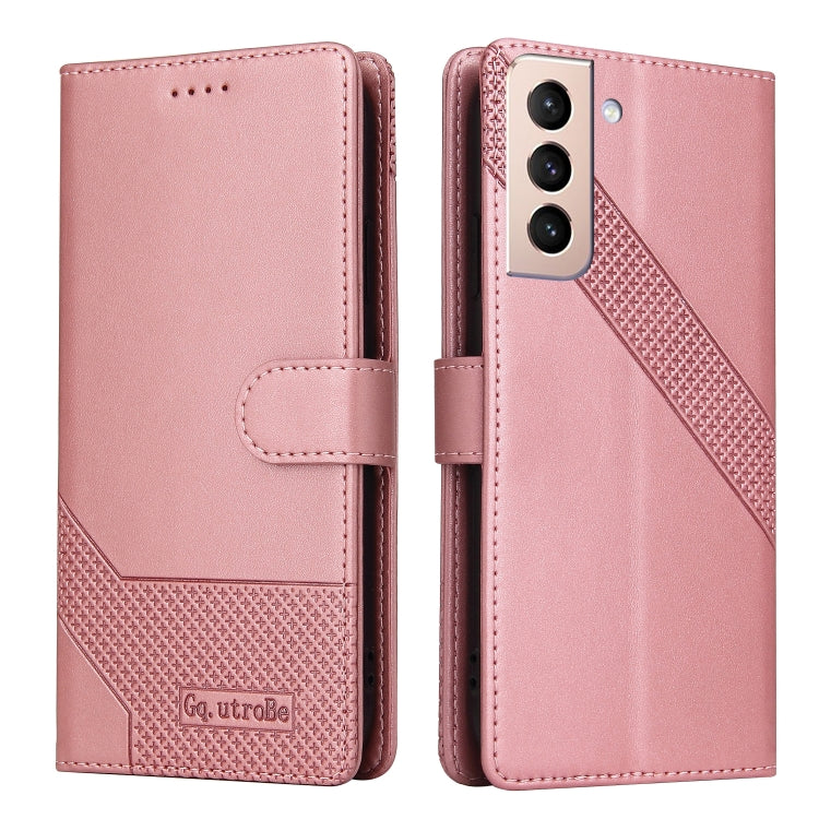 For Samsung Galaxy S21+ 5G GQUTROBE Skin Feel Magnetic Leather Phone Case