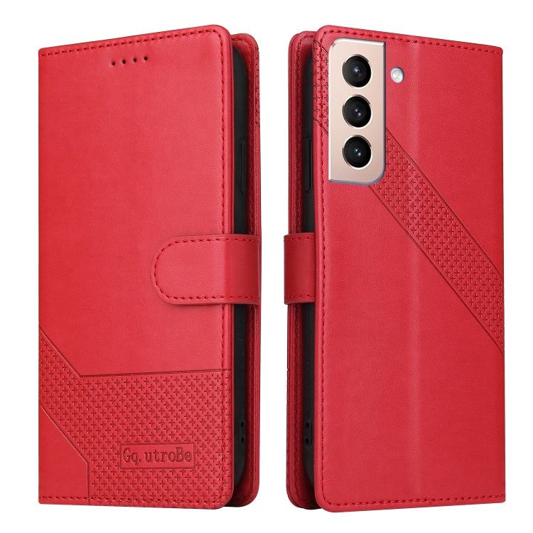 For Samsung Galaxy S21+ 5G GQUTROBE Skin Feel Magnetic Leather Phone Case