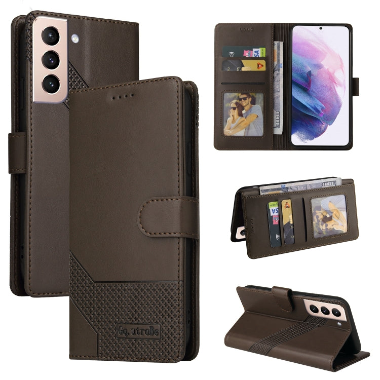 For Samsung Galaxy S21+ 5G GQUTROBE Skin Feel Magnetic Leather Phone Case