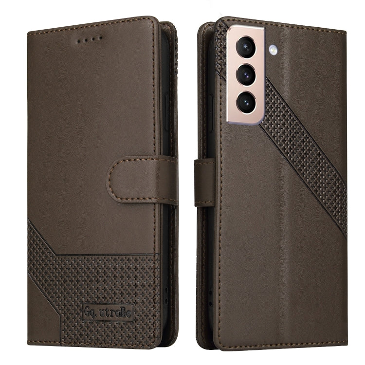 For Samsung Galaxy S21+ 5G GQUTROBE Skin Feel Magnetic Leather Phone Case