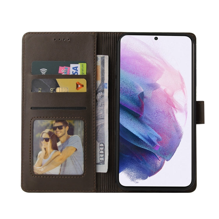 For Samsung Galaxy S21+ 5G GQUTROBE Skin Feel Magnetic Leather Phone Case