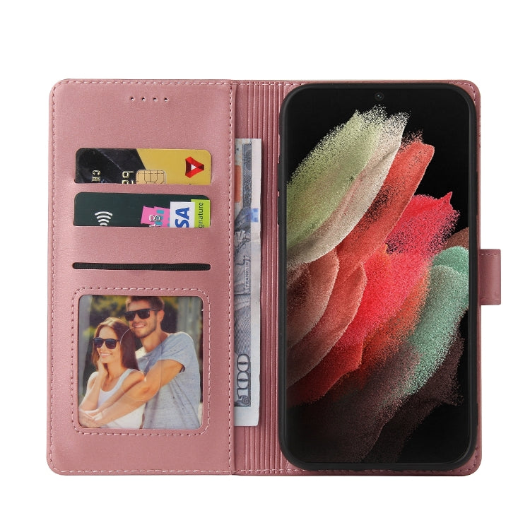 For Samsung Galaxy S21 Ultra 5G GQUTROBE Skin Feel Magnetic Leather Phone Case