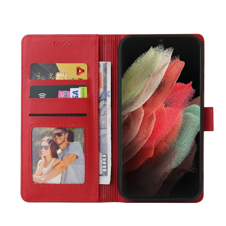 For Samsung Galaxy S21 Ultra 5G GQUTROBE Skin Feel Magnetic Leather Phone Case