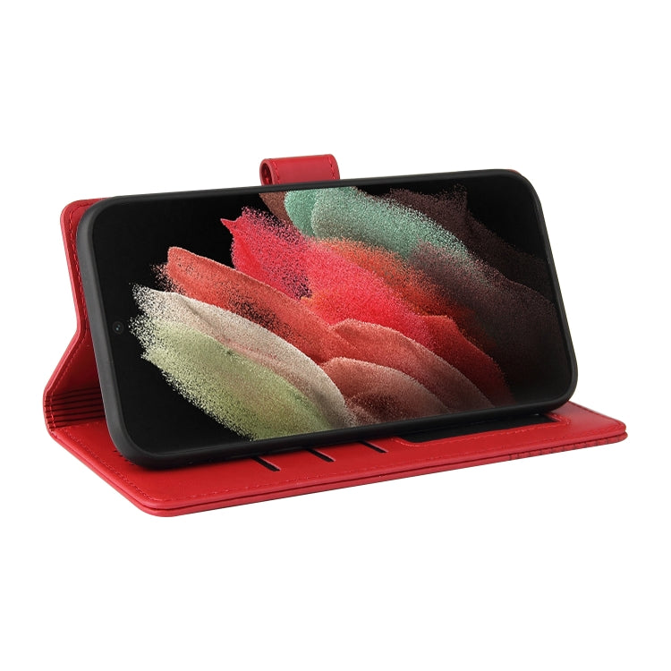 For Samsung Galaxy S21 Ultra 5G GQUTROBE Skin Feel Magnetic Leather Phone Case