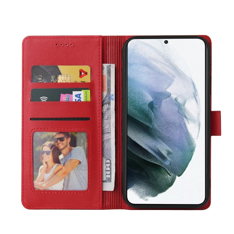 For Samsung Galaxy S21 FE 5G GQUTROBE Skin Feel Magnetic Leather Phone Case