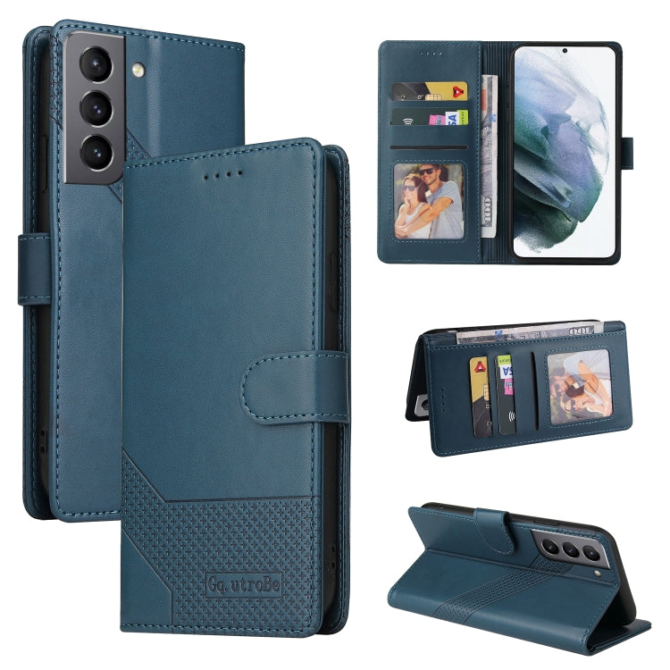 For Samsung Galaxy S21 FE 5G GQUTROBE Skin Feel Magnetic Leather Phone Case