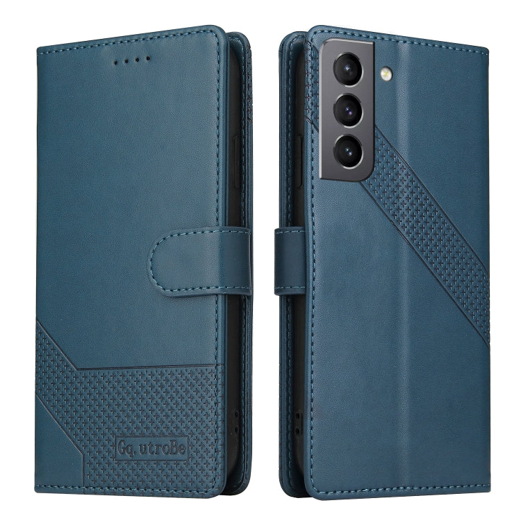 For Samsung Galaxy S21 FE 5G GQUTROBE Skin Feel Magnetic Leather Phone Case
