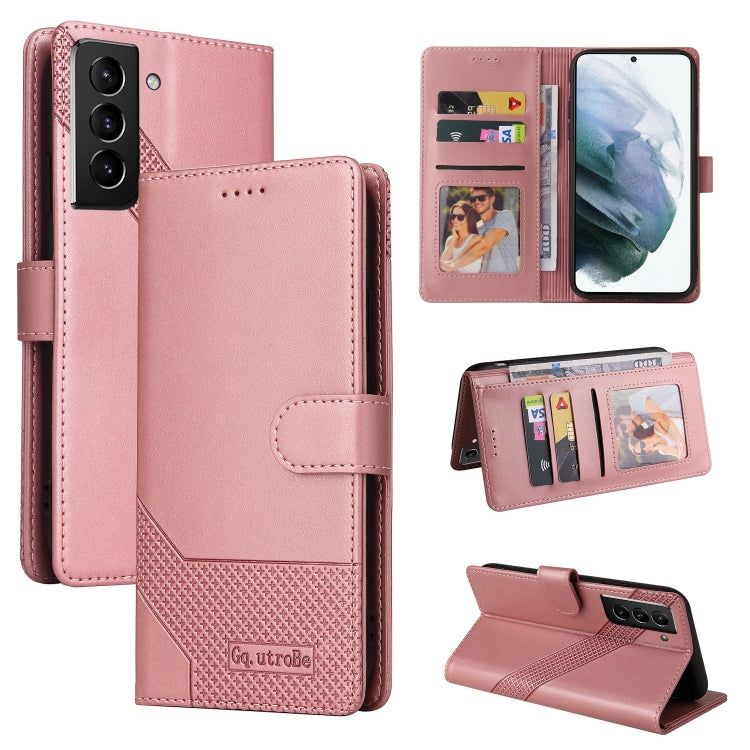 For Samsung Galaxy S22 5G GQUTROBE Skin Feel Magnetic Leather Phone Case