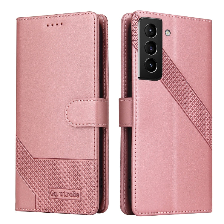 For Samsung Galaxy S22 5G GQUTROBE Skin Feel Magnetic Leather Phone Case