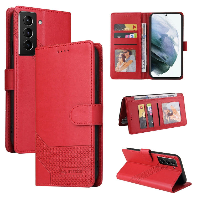 For Samsung Galaxy S22 5G GQUTROBE Skin Feel Magnetic Leather Phone Case