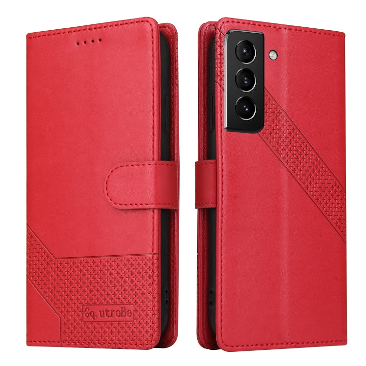 For Samsung Galaxy S22 5G GQUTROBE Skin Feel Magnetic Leather Phone Case