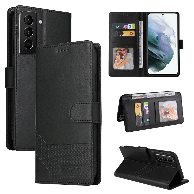 For Samsung Galaxy S22 5G GQUTROBE Skin Feel Magnetic Leather Phone Case